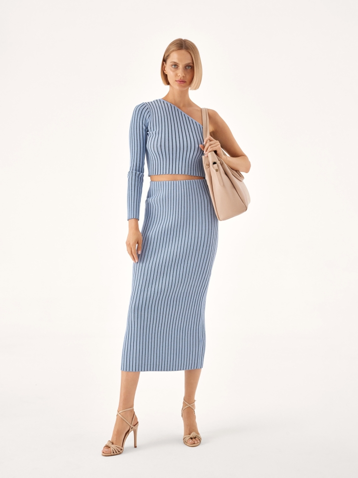 Bőr táska fém fogantyúval ALEXANDRIA