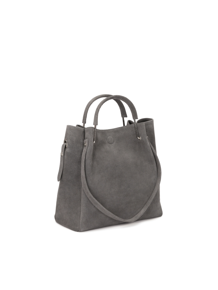 Szürke kézitáska kétféle fogantyúval ALEXANDRIA