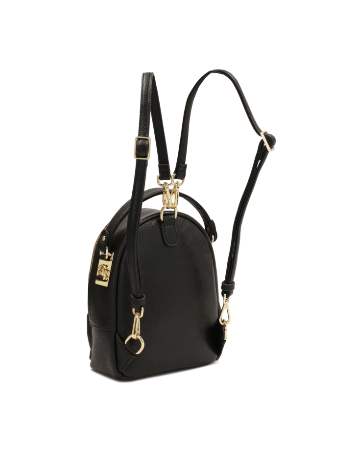 Fekete bőr 2 az 1-ben hátizsák HEMERA