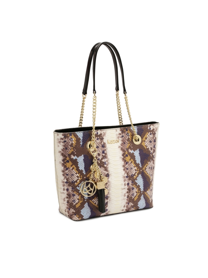 Színes válltáska kígyó mintával JASMINE