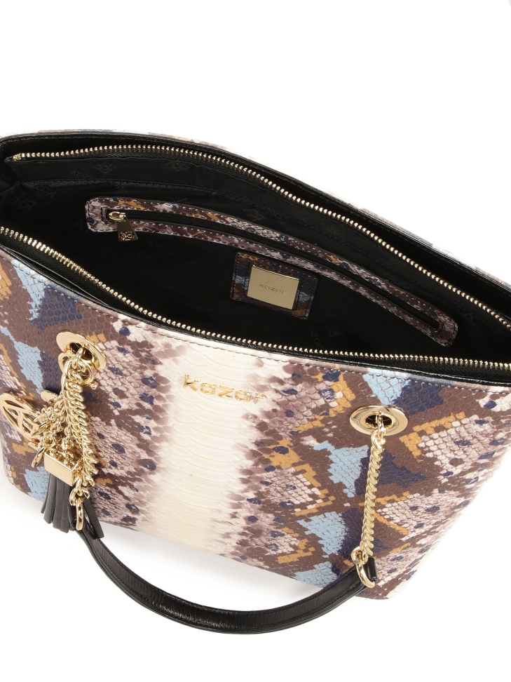 Színes válltáska kígyó mintával JASMINE