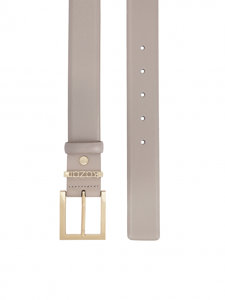 Szürke öv fém hurokkal és logóval SABANA