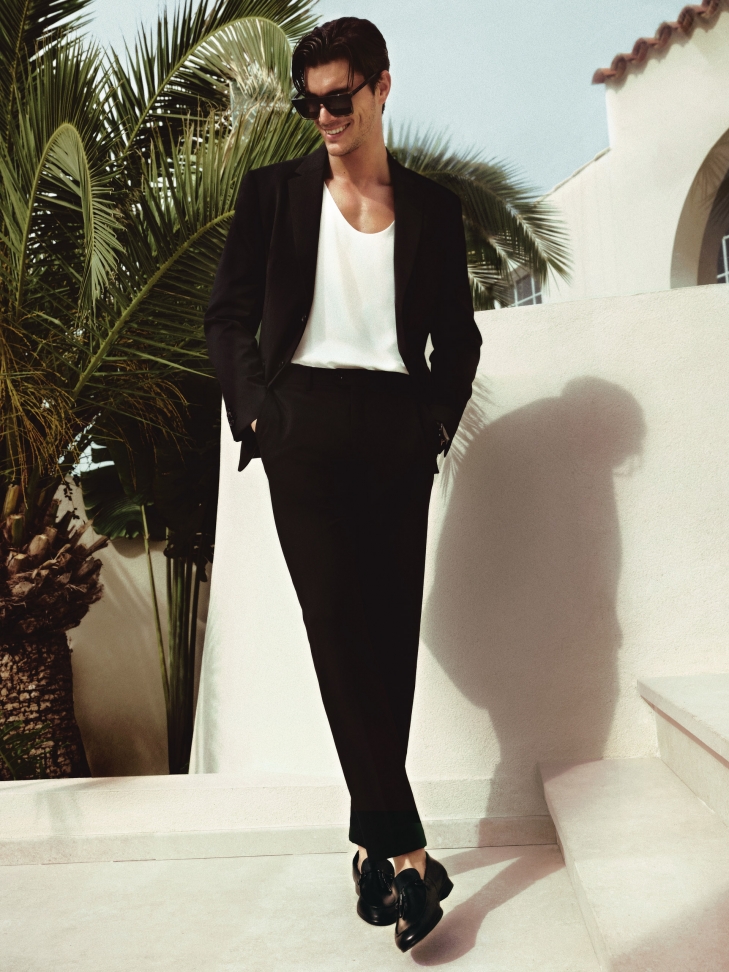 Fekete loafer bojtos cipő  SAHAND