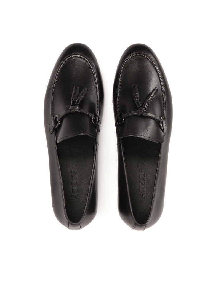 Fekete loafer bojtos cipő  SAHAND