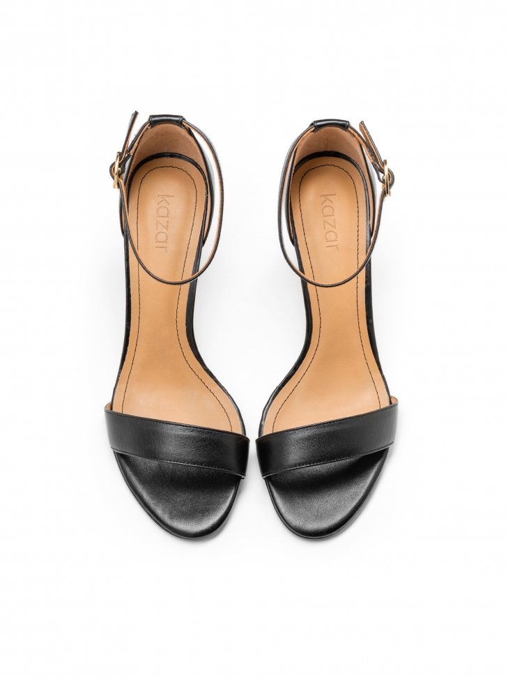 Női fekete szandál GOLDIE