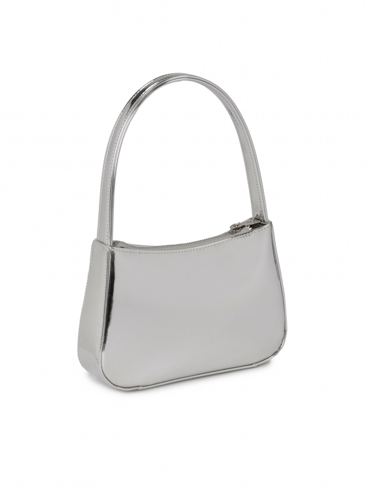 Ezüst bőr baguette kézitáska TILDA