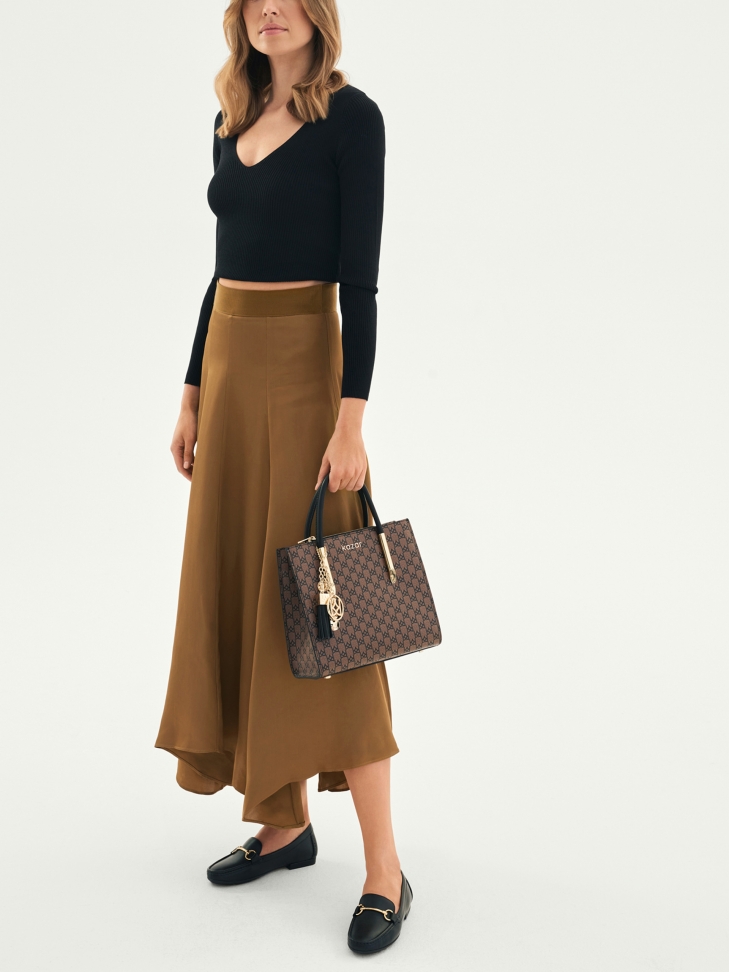 Női fekete mokaszin JANA