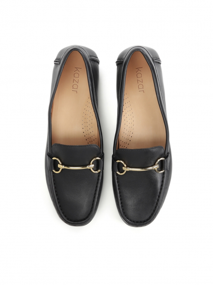 Női fekete mokaszin JANA