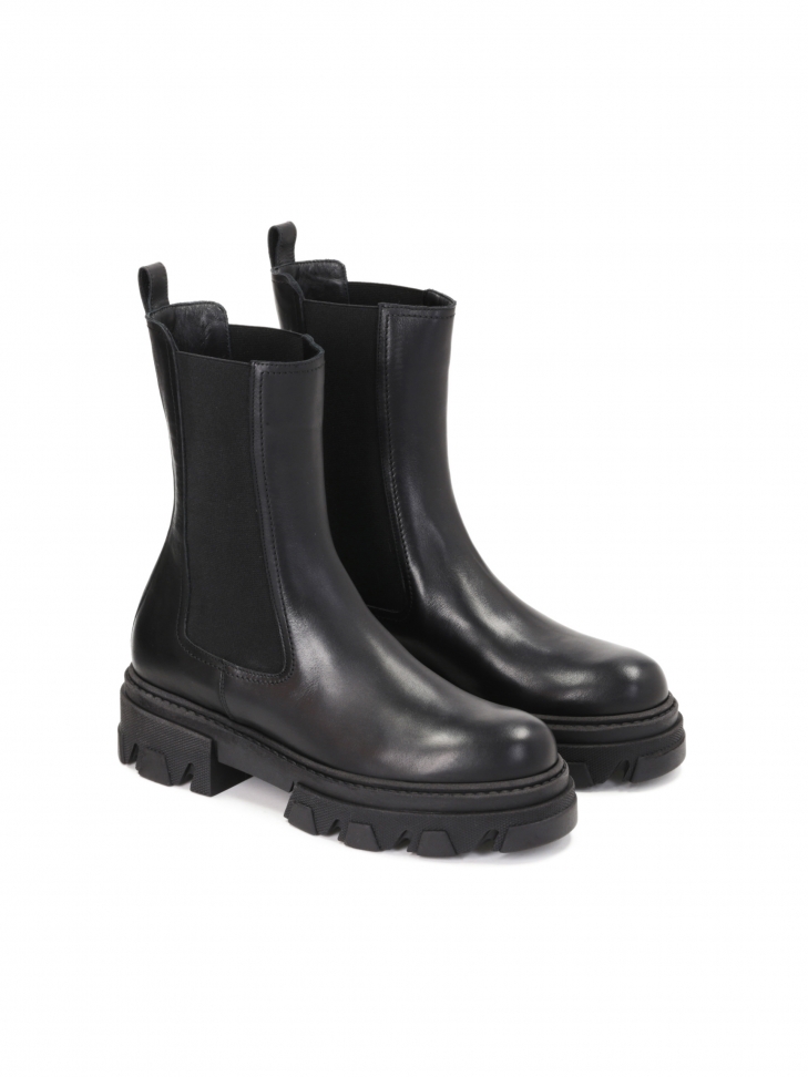 Női fekete bokacsizma EAST