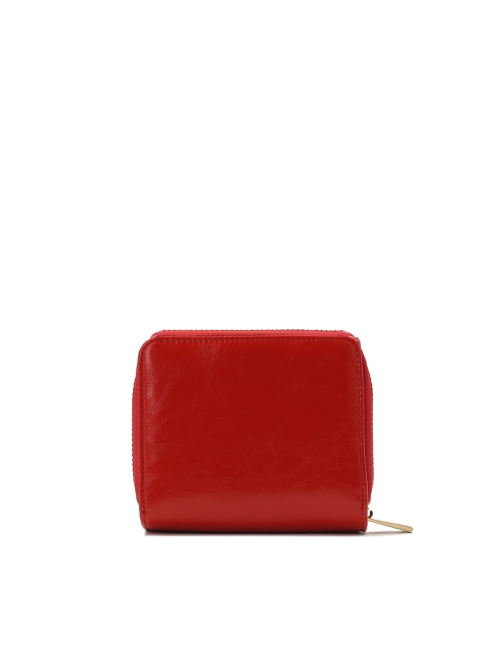 Piros pénztárca dekoratív csattal AMALA