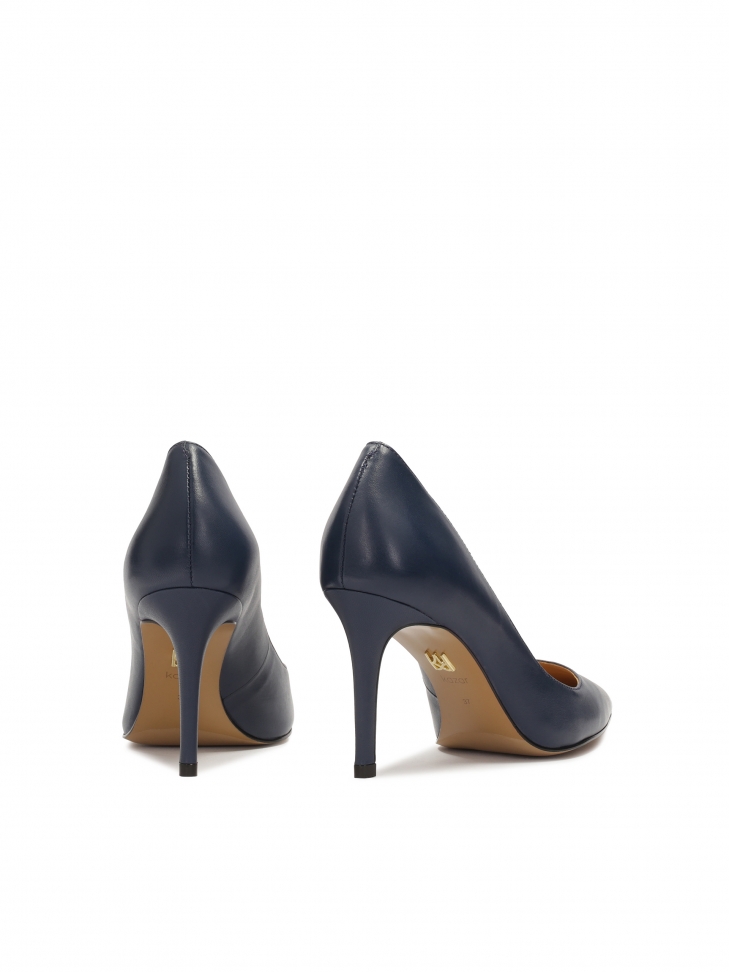 Tengerészkék hegyes orrú cipő  NEW PARIS