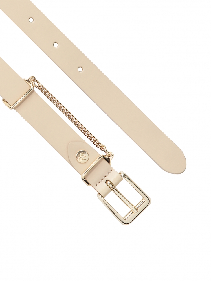 Női bézs színű öv lánccal SULLY