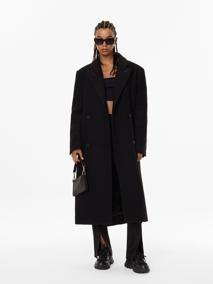 Női modern fekete bőr tornacipő vastag talppal KS IRA