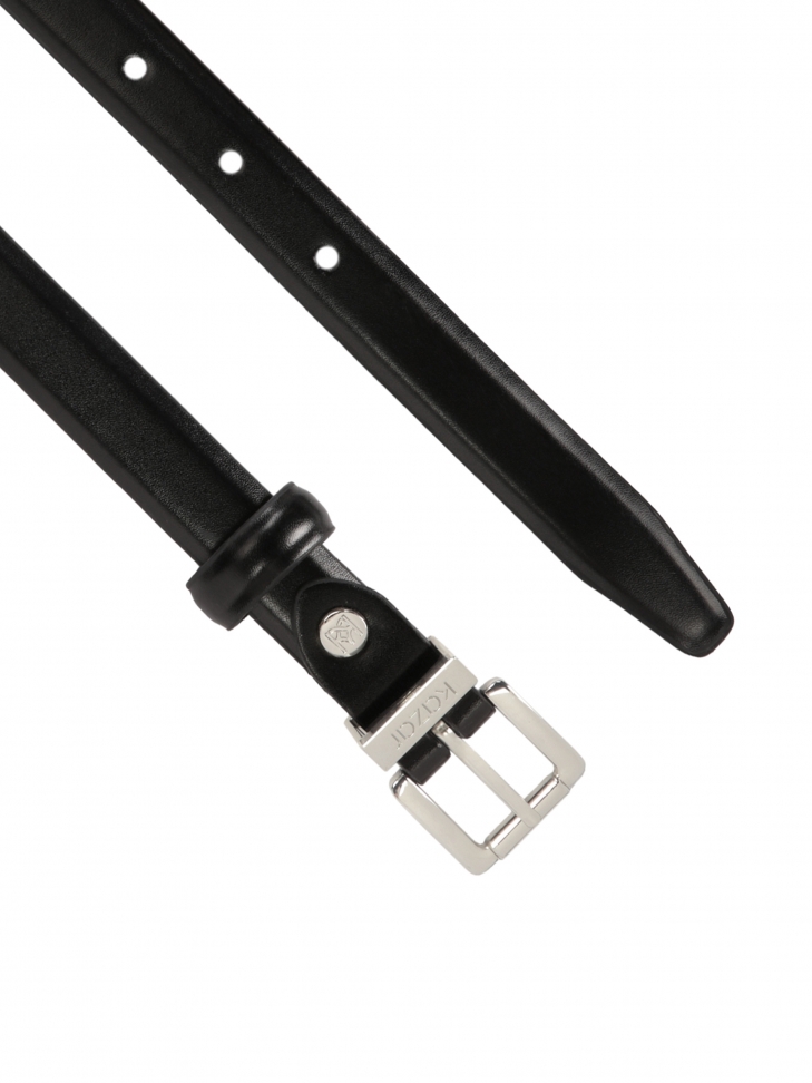 Fekete bőr öv fémhurokkal  SHERRY