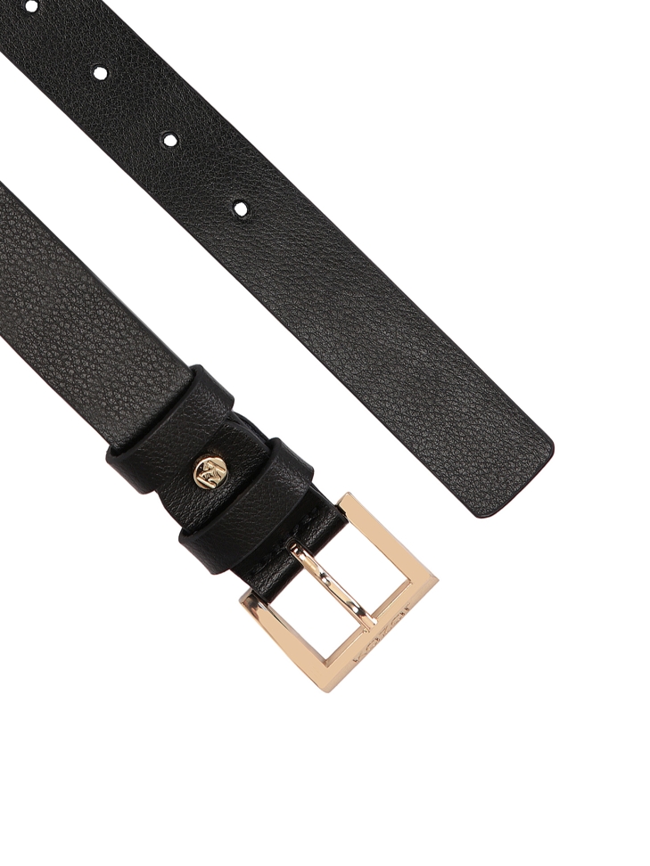 Fekete bőröv arany csattal MOCA