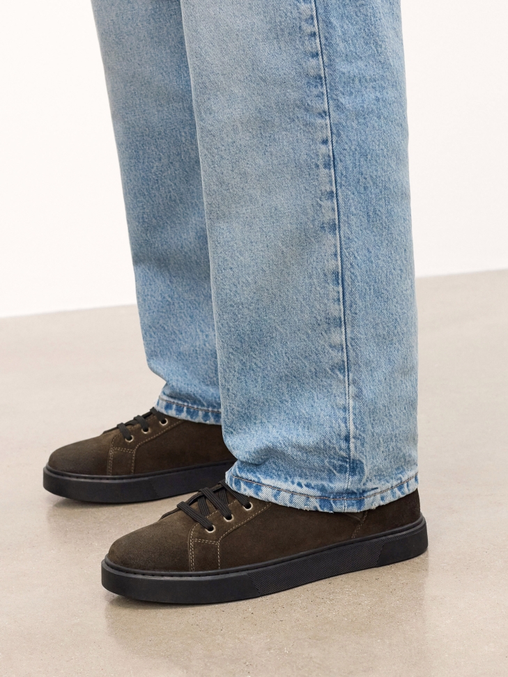 Magas fűzős velúr tornacipő TRUXTON