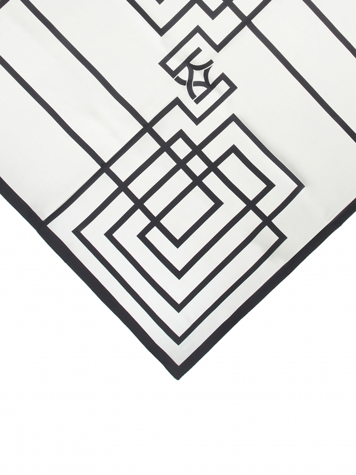 Selyem sál geometrikus mintákkal LEONIA