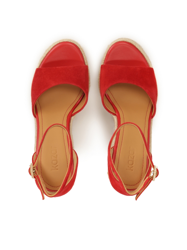 Piros platformos sarkú szandál BELLS