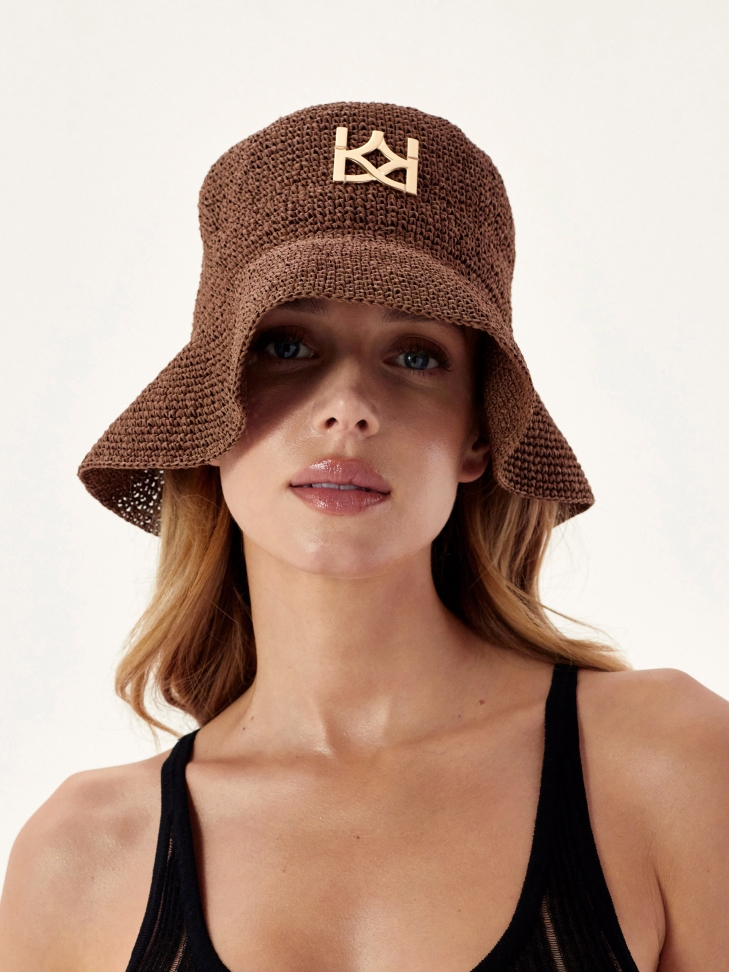 Szalmakalap monogrammal LAGUNA