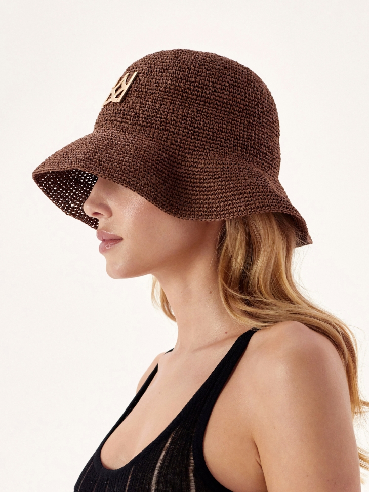 Szalmakalap monogrammal LAGUNA