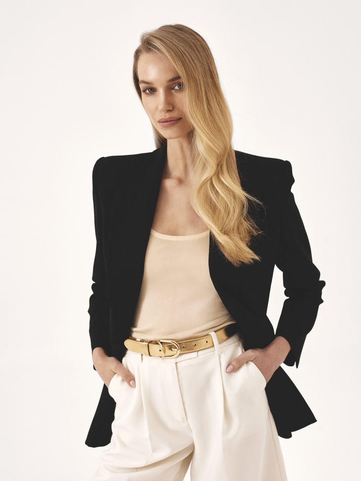 Arany sima bőr öv  COOKIE