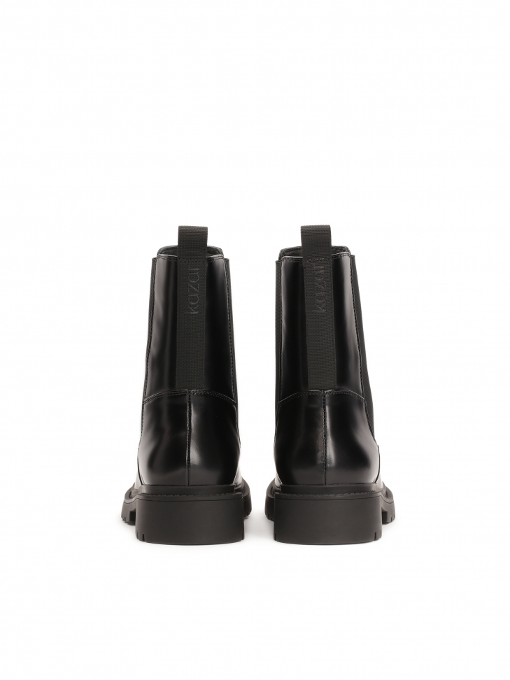 Fekete bőr női Chelsea csizma DILL