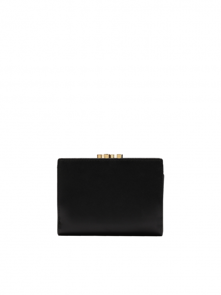 Kis fekete pénztárca steppeléssel ASA