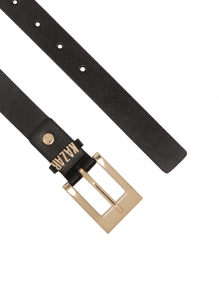 Klasszikus fekete öv logózott övhurokkal  SALLE