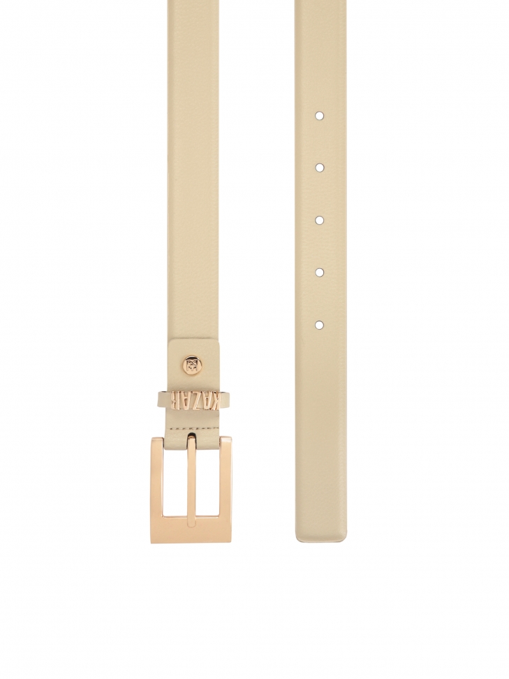 Bézs színű öv aláírt övhurokkal  SALLE