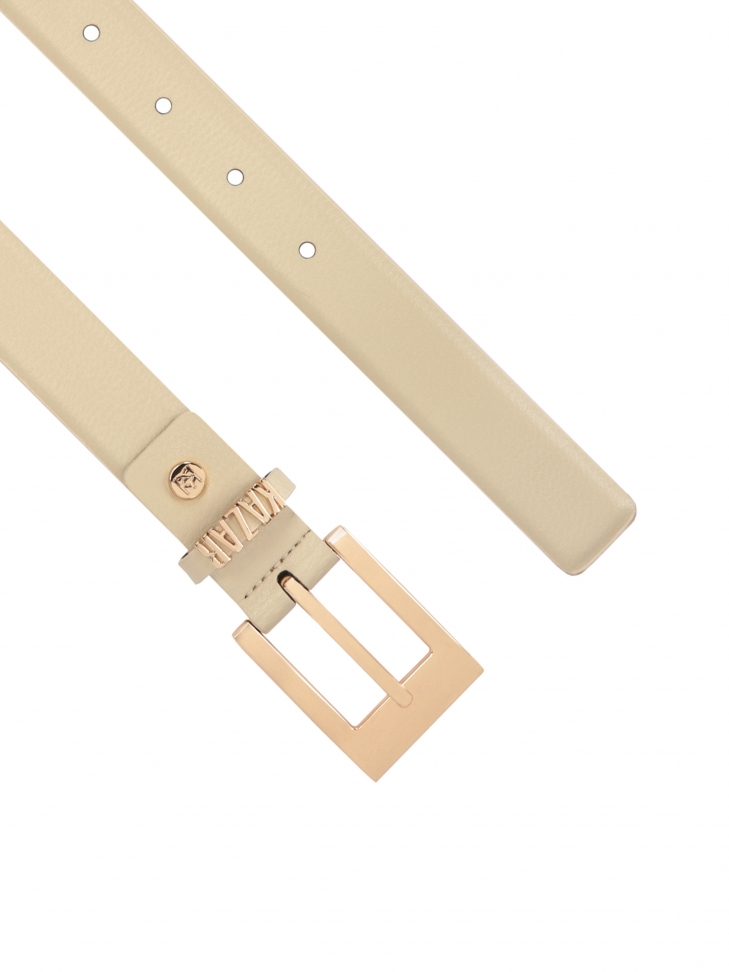 Bézs színű öv aláírt övhurokkal  SALLE