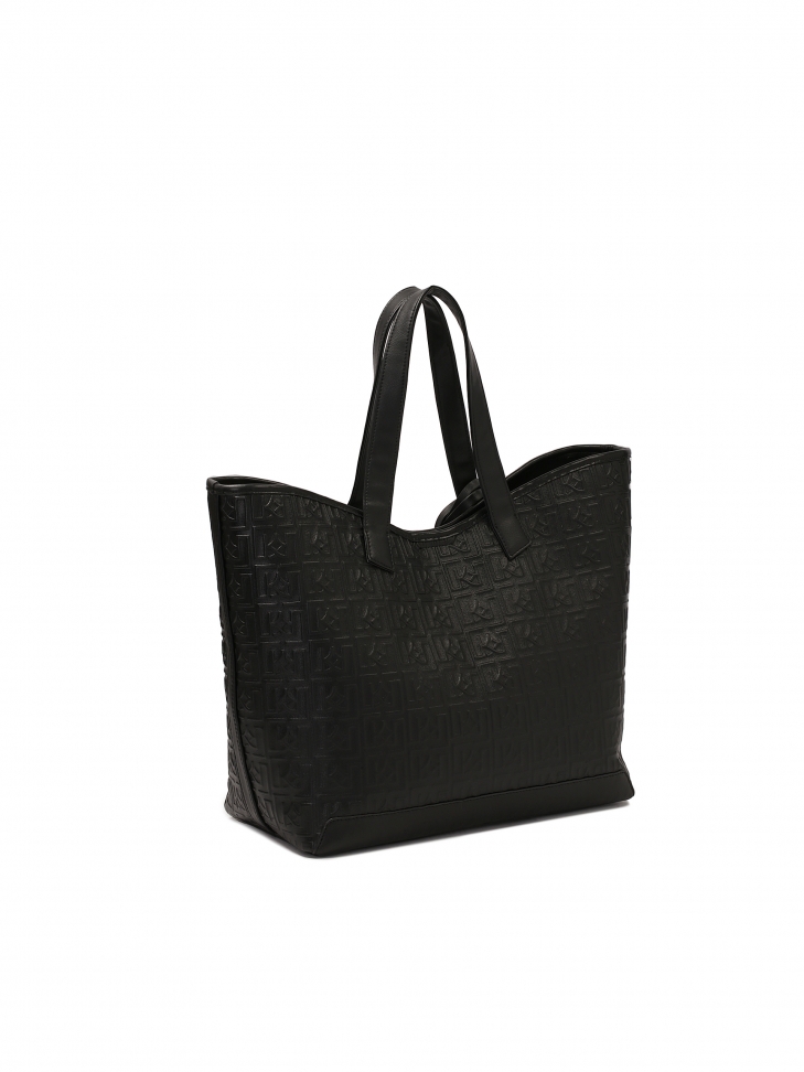 Fekete válltáska tokkal és kulcstartóval SARAH