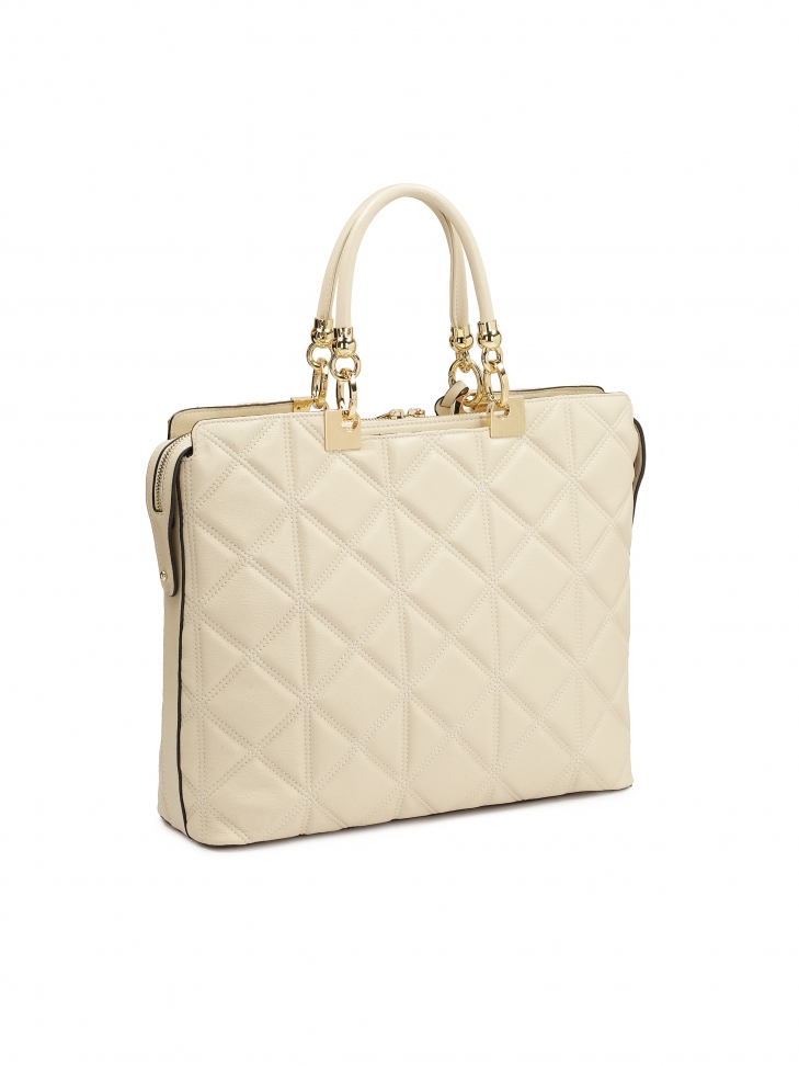 Elegáns steppelt bőr aktatáska táska MEGAN