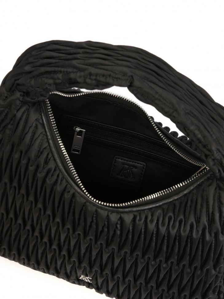 Válltáska feltűnően díszített szövetből MILLE