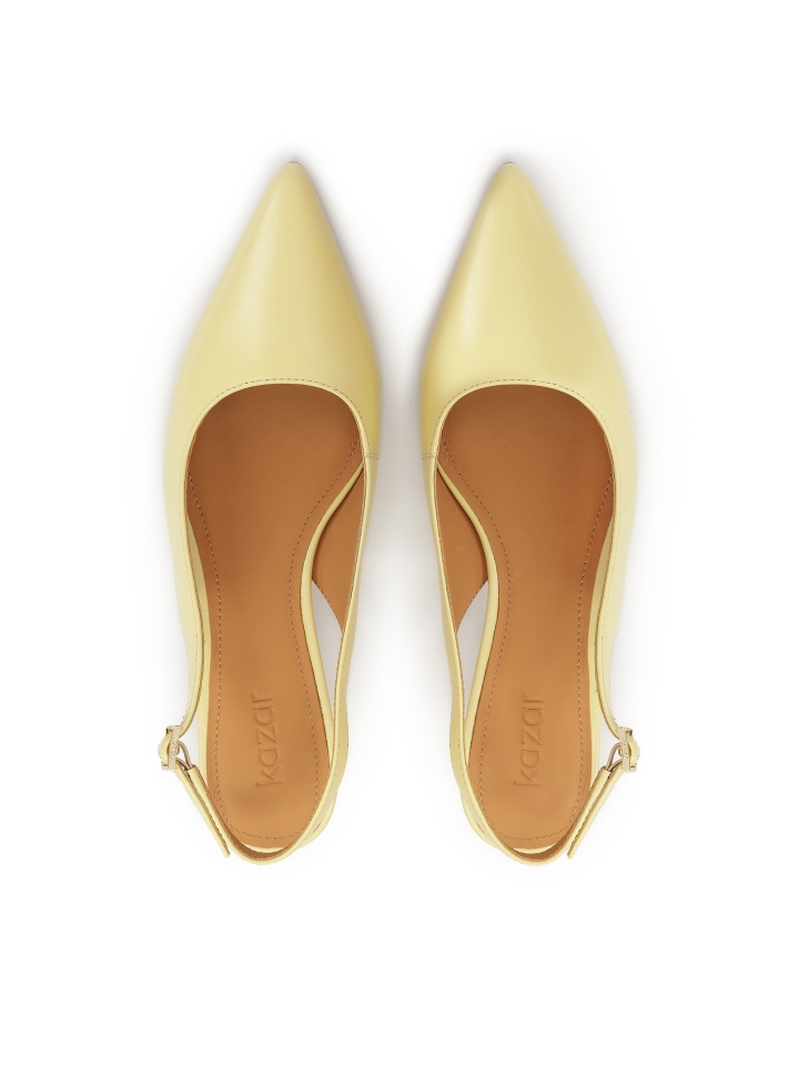 Világossárga alacsony sarkú szivattyú IRIA