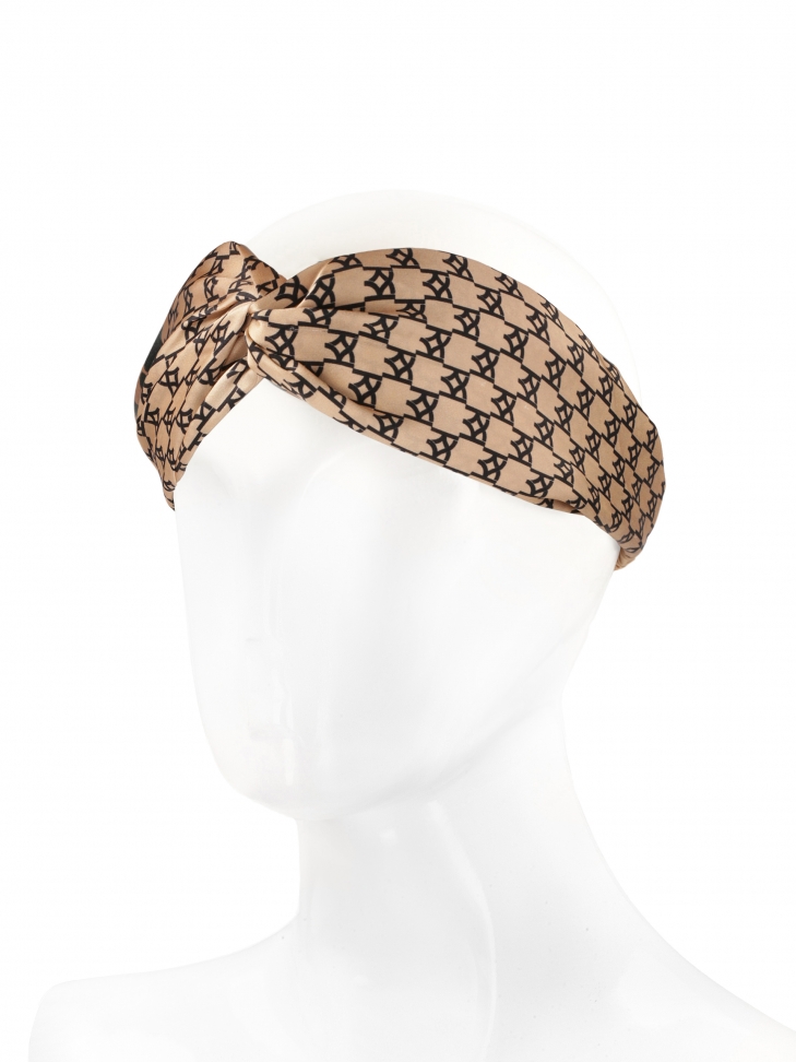 Bézs selyem szatén fejpánt GENEVA