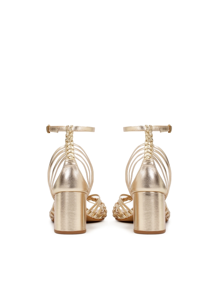 Arany posztószandál fonott pántokkal  DHARMA