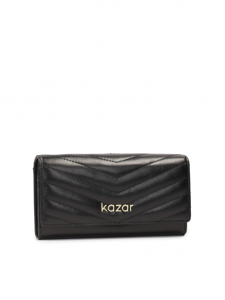 Hosszúkás steppelt pénztárca patenttal JOLENE