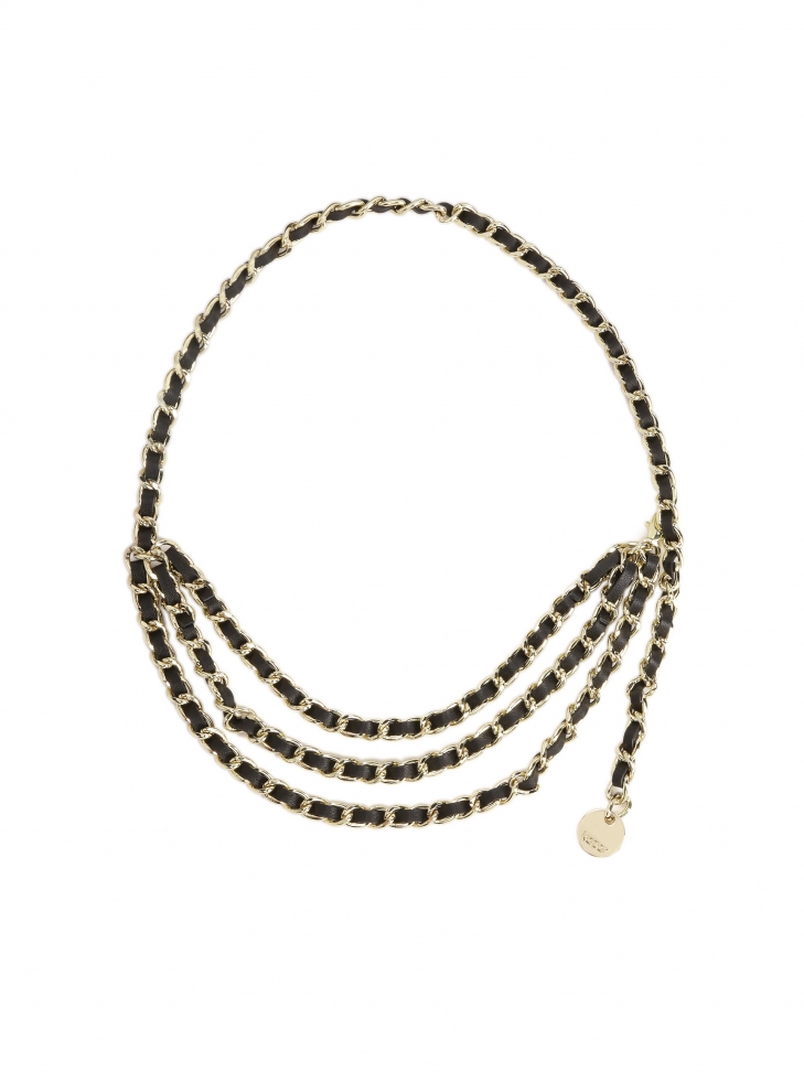 Dekoratív bőr és fém öv COLLINE