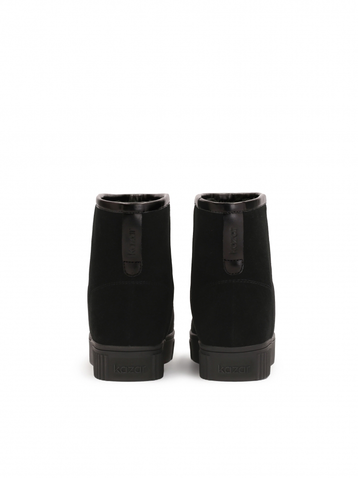 Fekete velúr bokacsizma CHESTNUT