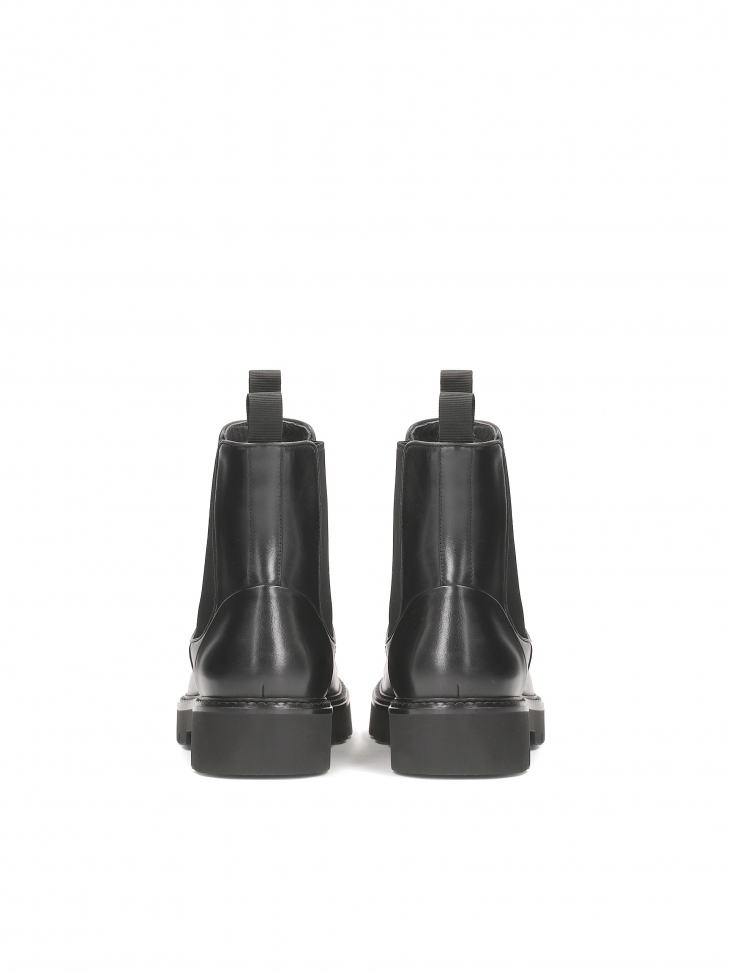 Klasszikus fekete férfi Chelsea csizma trefoil talppal DONALDOS