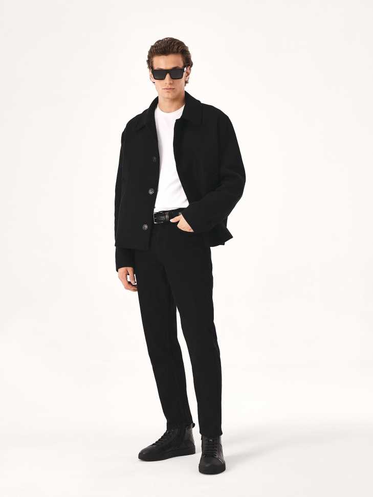 Bőr tornacipő magas felsőrésszel  OLAFEC