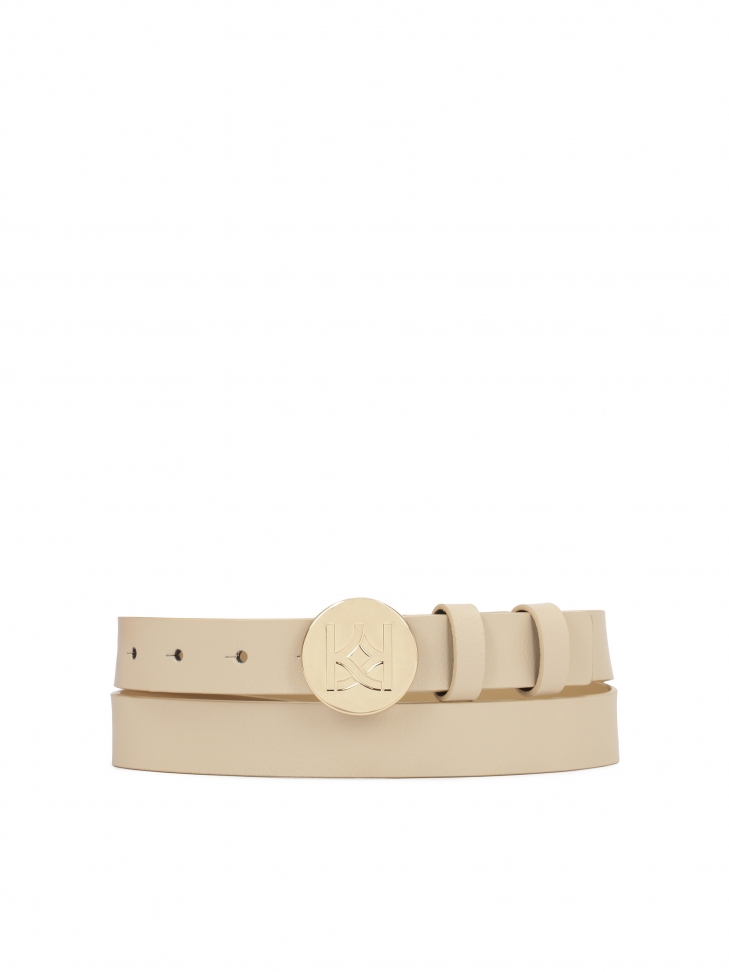 Bőr öv kerek csattal RAFAELLA