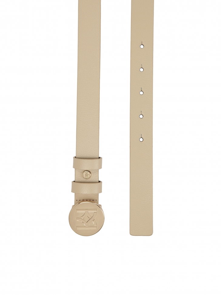 Bőr öv kerek csattal RAFAELLA