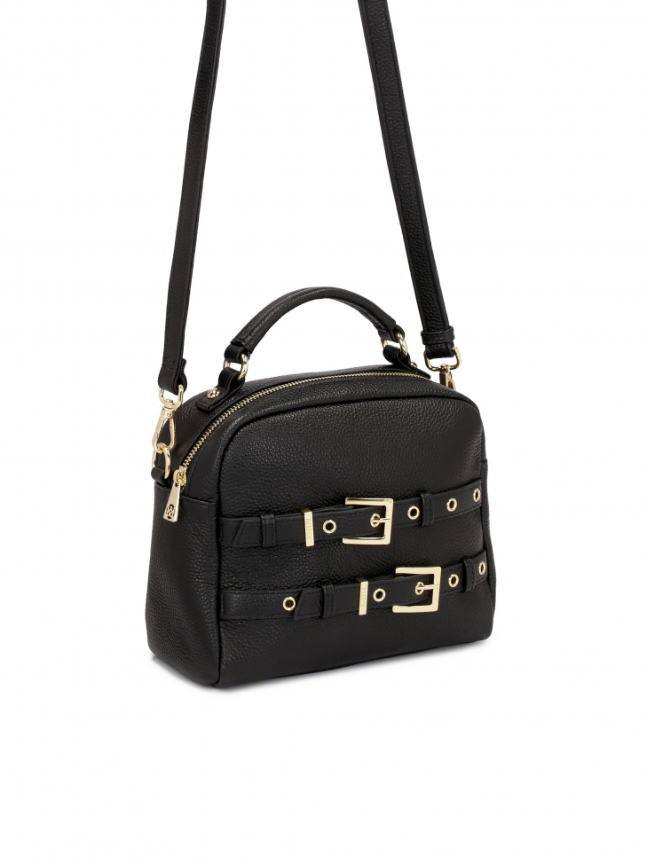 Kézitáska fogantyúval és csatokkal díszített pánttal NASIRA