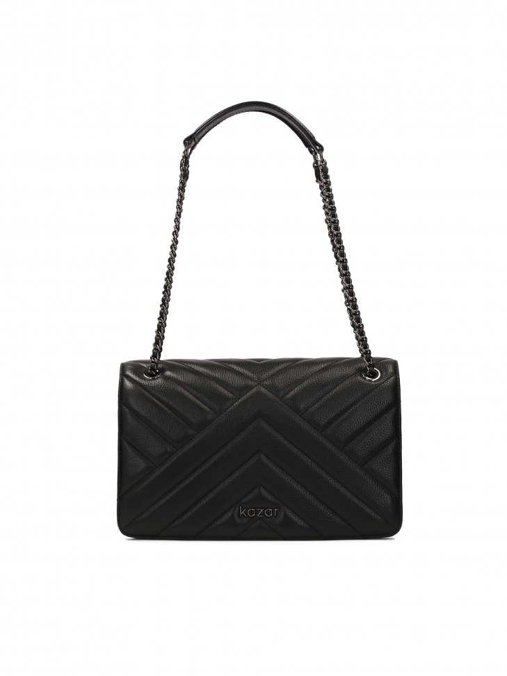 Fekete díszes kézitáska láncon lógva TERN M