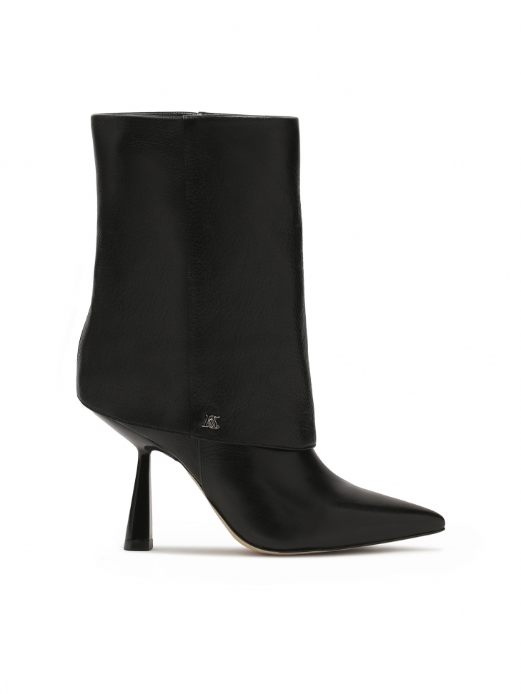 Fekete csizma felhajtott felsőrésszel KS CLAIRE