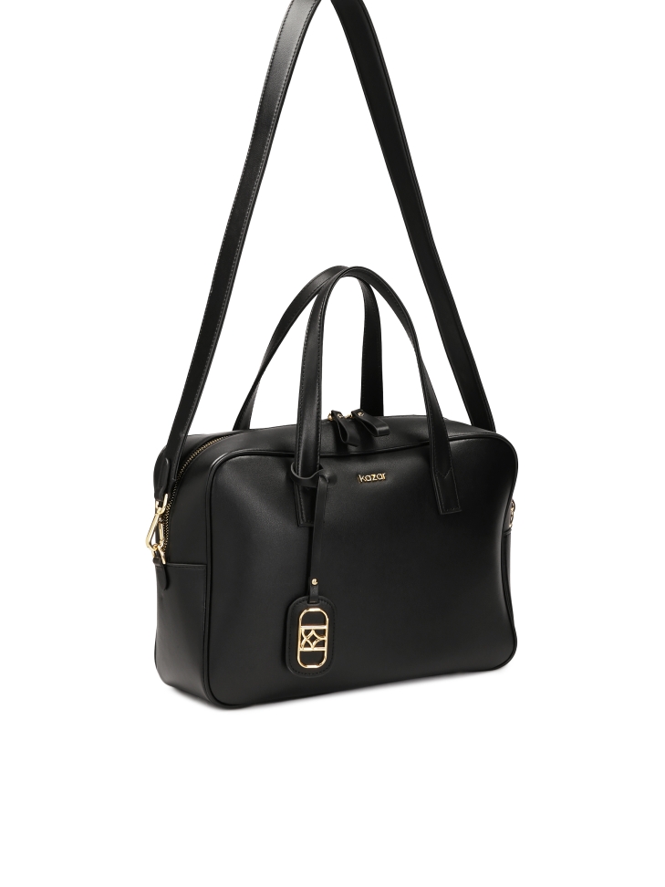 Geometrikus formájú bőr kézitáska SILE