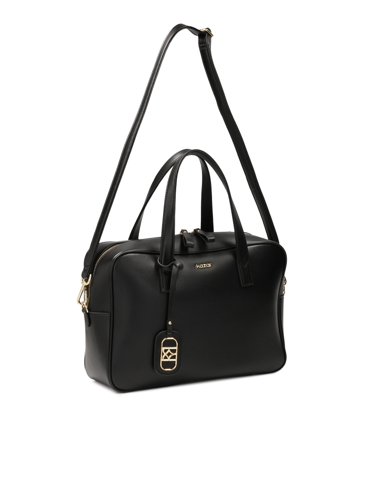 Geometrikus formájú bőr kézitáska SILE