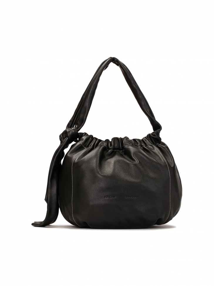 Fekete puha bőr táska KS NOEMIE