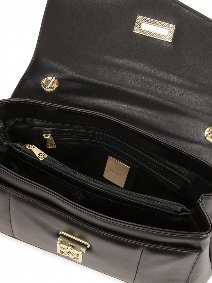 Fekete válltáska csúszó lánccal HALLIE